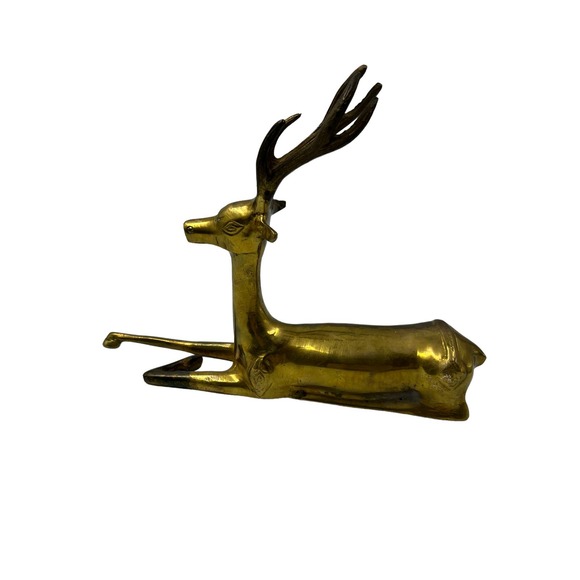 Vintage brass deer - Picture 4 of 5